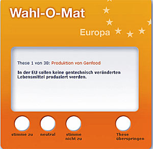 Wahl-o-mat Europawahl 2009