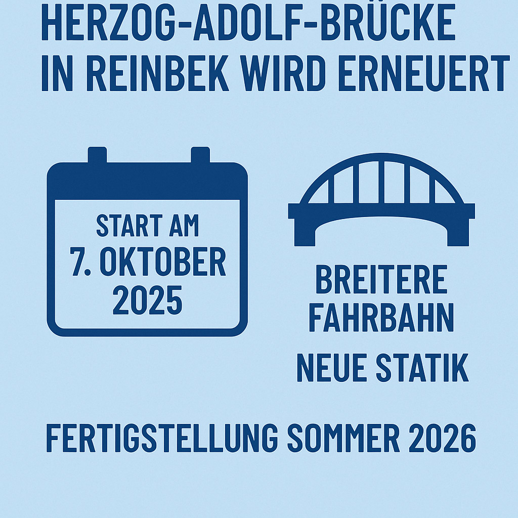 Herzog-Adolf-Brücke in Reinbek Bauarbeiten Herzog-Adolf-Brücke in Reinbek Bauarbeiten