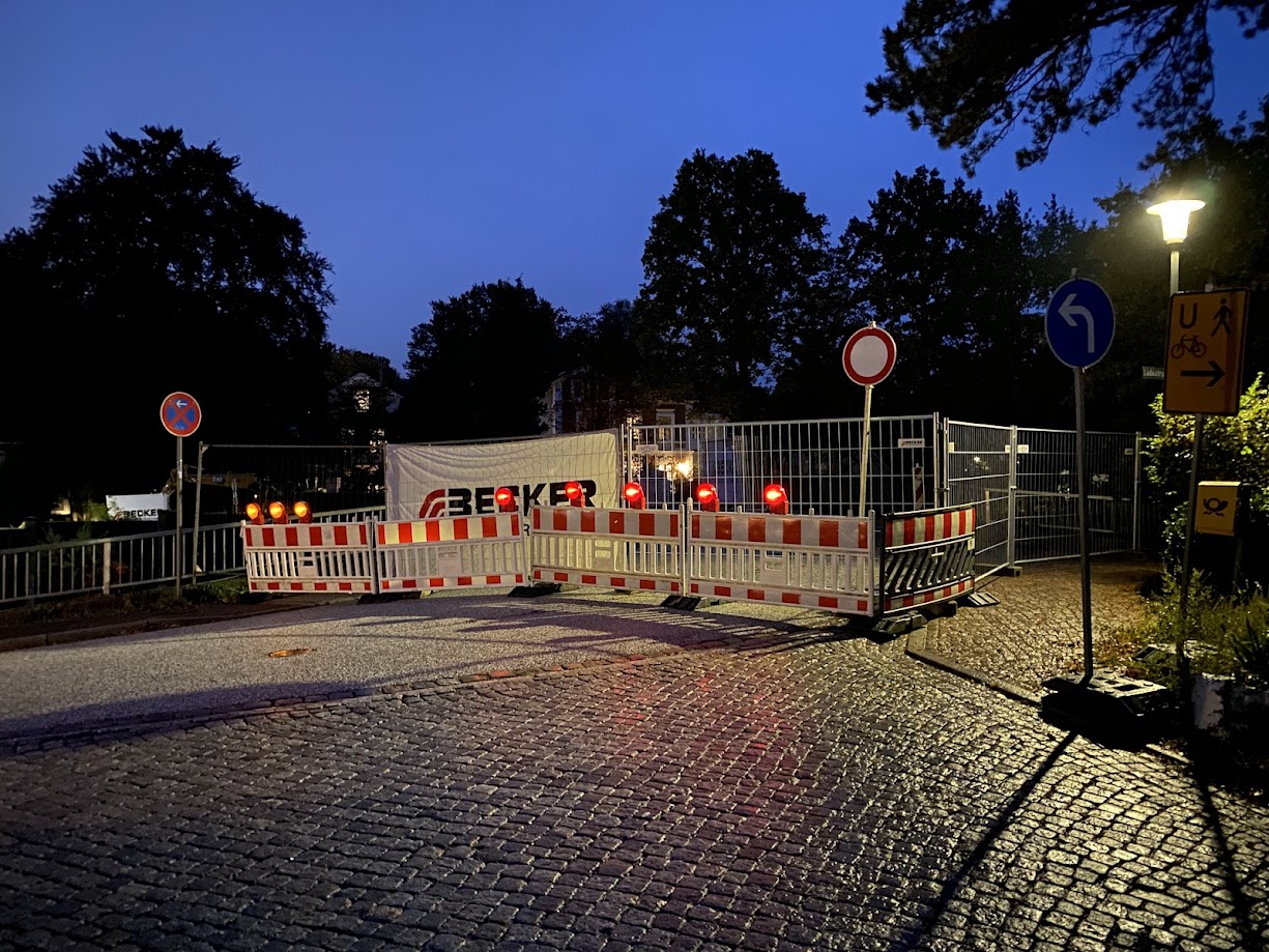 Bauarbeiten an der Herzog-Adolf-Brücke in Reinbek Bauarbeiten an der Herzog-Adolf-Brücke in Reinbek